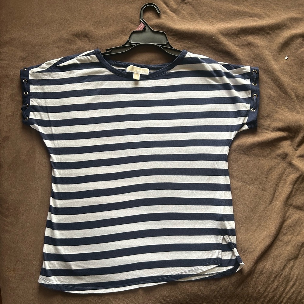 Navy and White Micheal Kors shirt